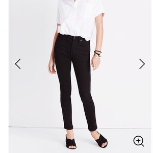 Madewell NWT high rise black skinny jeans